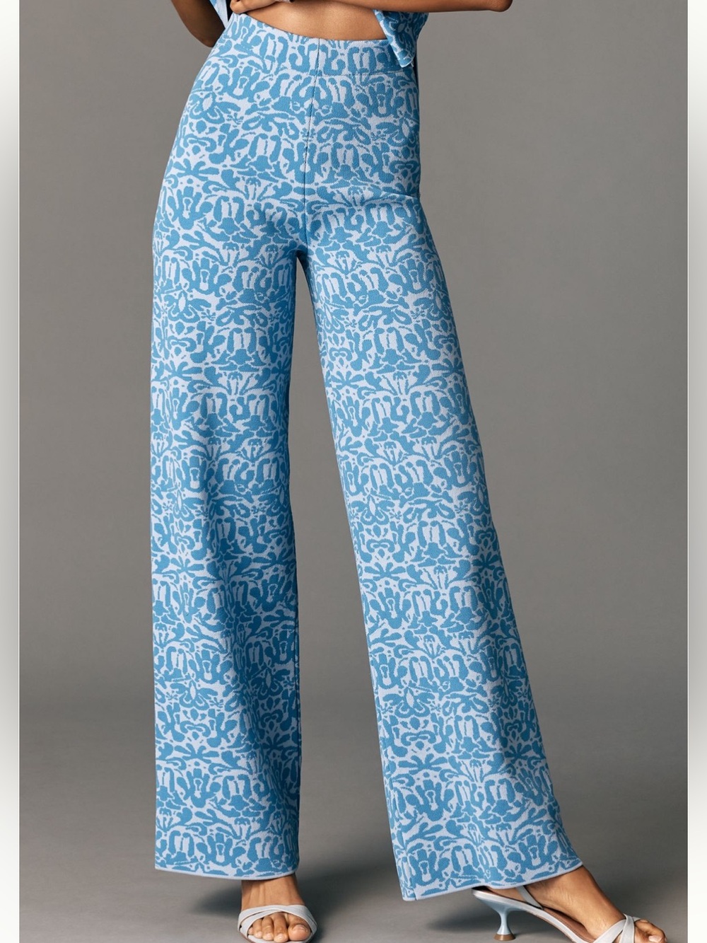 Anthropologie Maeve Jacquard Sweater Pull On Pants NWT